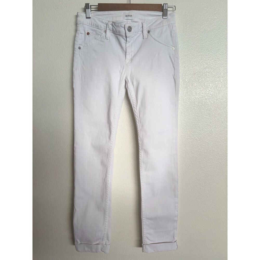 Hudson Women's Mid Rise Skinny Ankle Jeans with Back Flap Pockets Size 26
